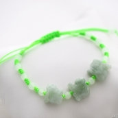 Bracelet cordon lapin en jade
