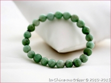 Bracelet boule en jade vert